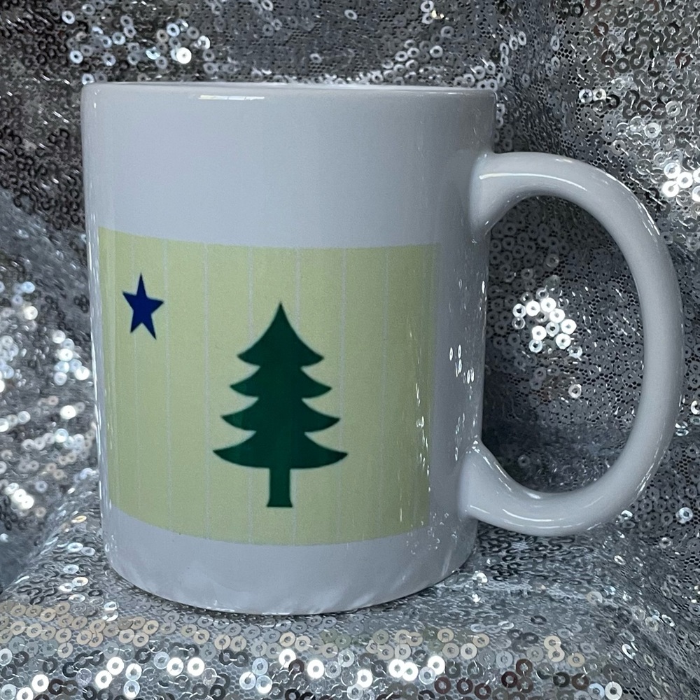 New State of Maine flag ceramic mug.